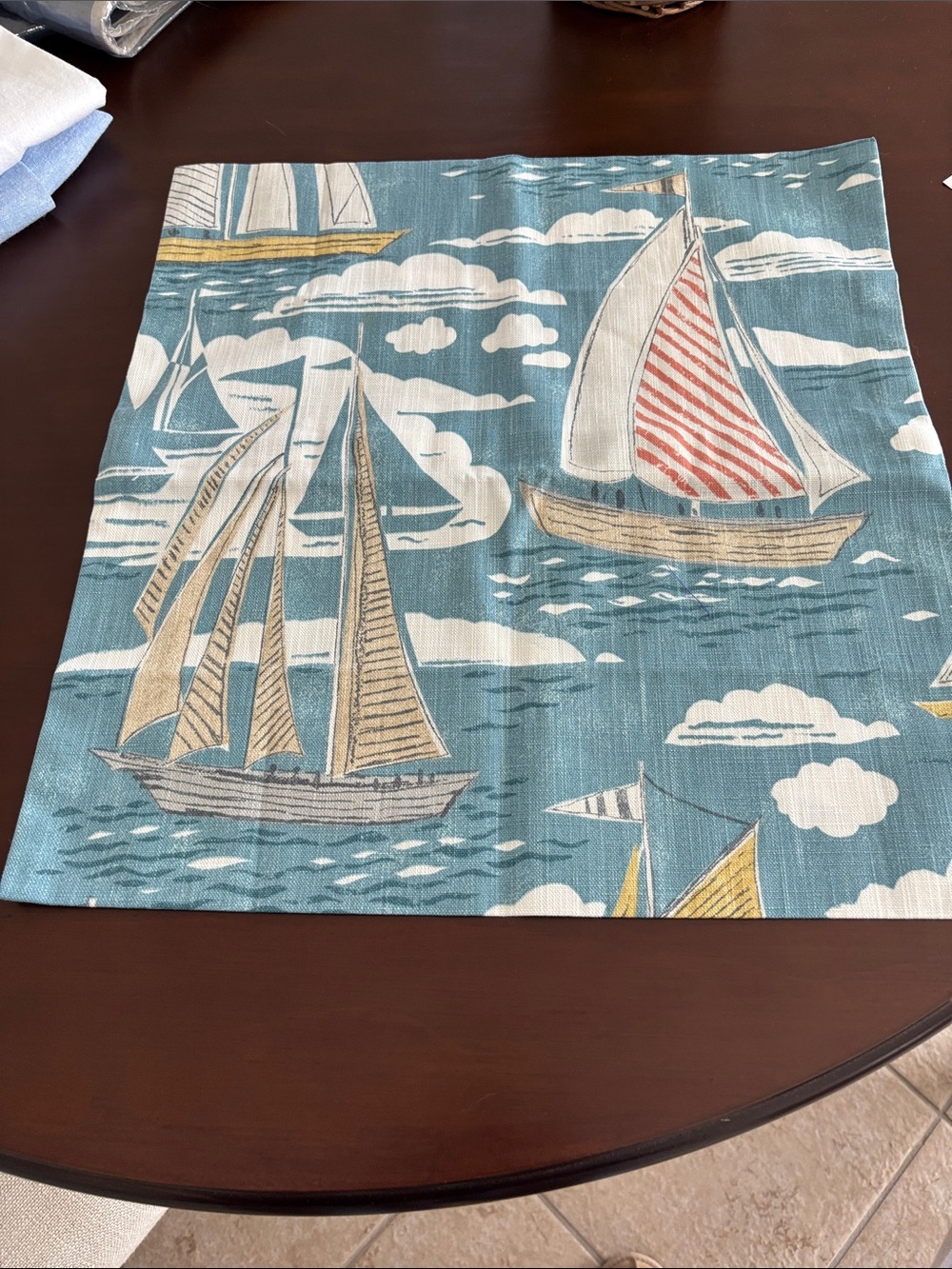 Brand new, accent pillow cover, 17”x18” heavy cotton
